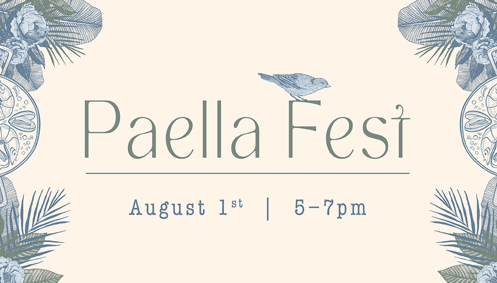 Graphic that says paella fest