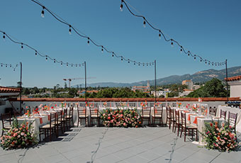 Reception rooftop set up