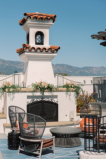 Reception rooftop set up