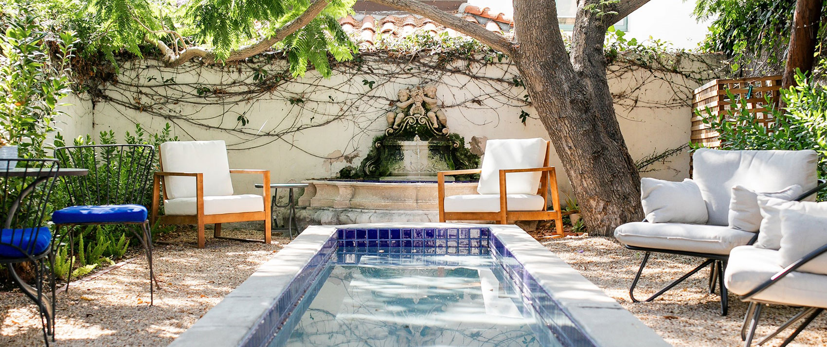 outdoor patio and pool